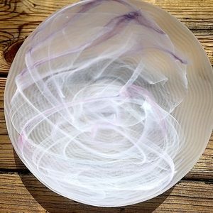 Purple Smoke handmade glass bowl